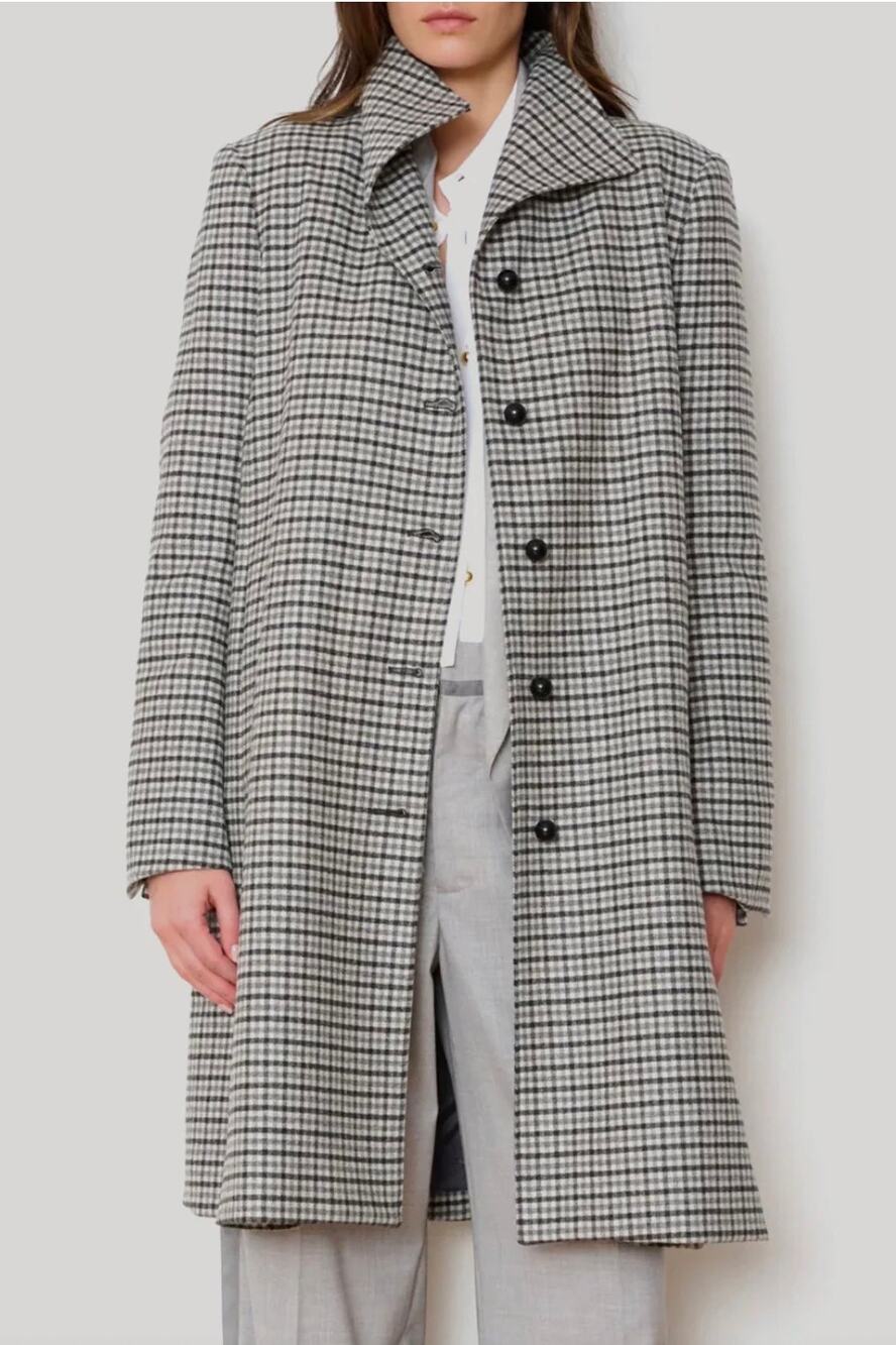 WE-AR4 The Gatsby Coat in Grey Check XS